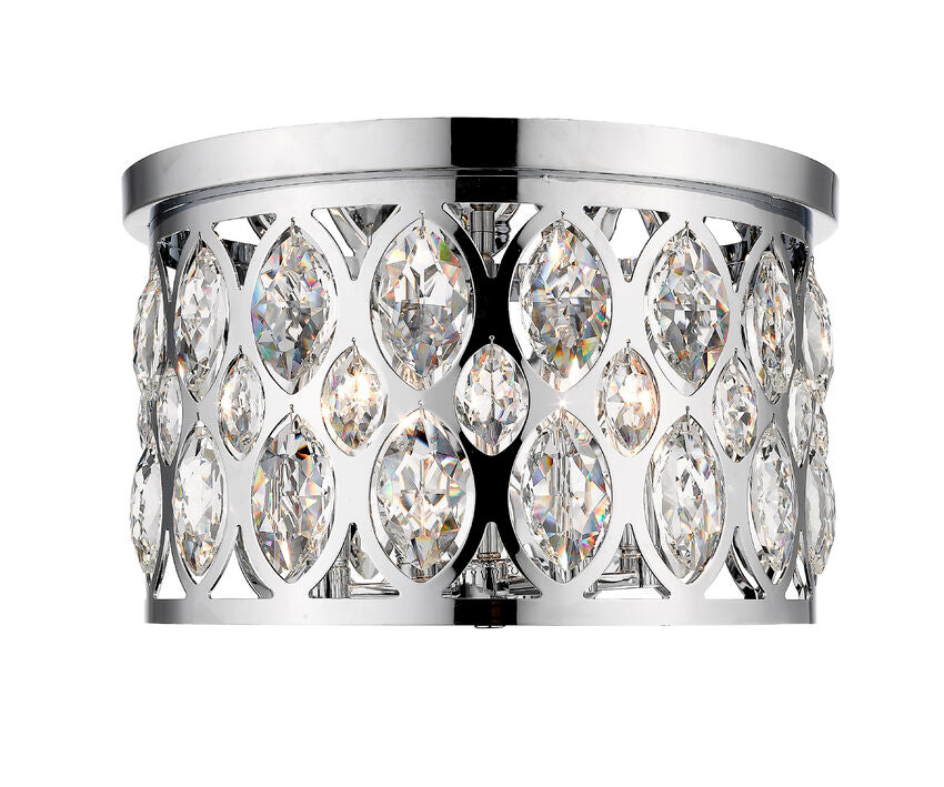 Z-Lite Dealey Crystal Flush Mount, 4-Light, Chrome | Lighting House Orillia
