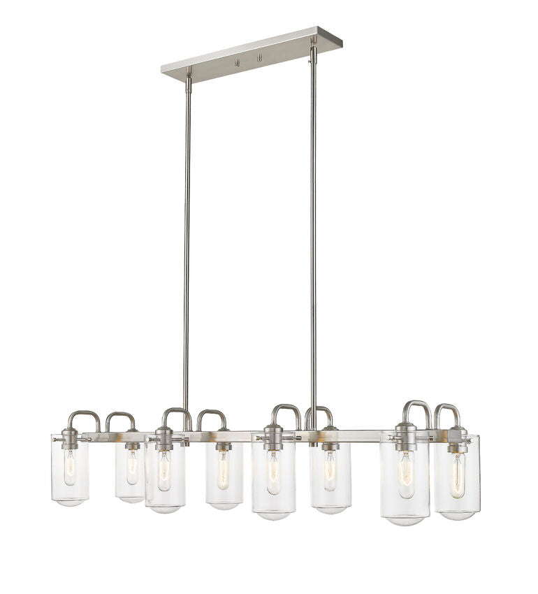 Z-Lite Delaney 8-Light Linear Chandelier, Clear Glass | Lighting House Orillia