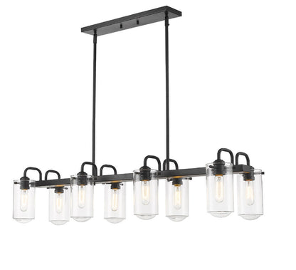 Z-Lite Delaney Linear Chandelier Dining Room Lifestyle | Lighting House Orillia