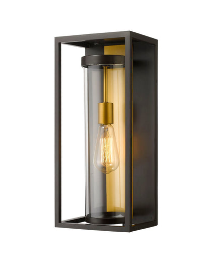 Z-Lite Dunbroch Outdoor Wall Sconce Medium Deep Bronze Outdoor Brass