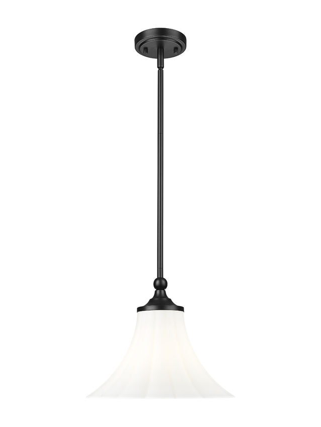 Z-Lite Pendant Fleur 12 inch Matte Black - Lighting House Orillia