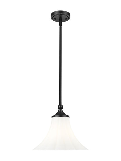 Z-Lite Pendant Fleur 12 inch Matte Black - Lighting House Orillia