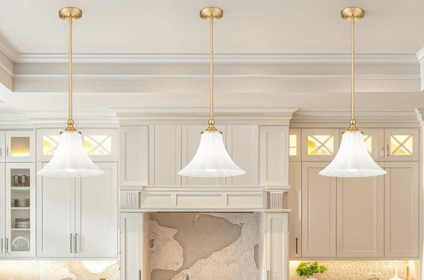 Z-Lite Fleur Pendant Gold Angle View - Lighting House Orillia