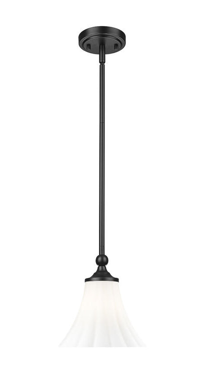 Z-Lite Pendant Fleur 8 inch Matte Black - Lighting House Orillia