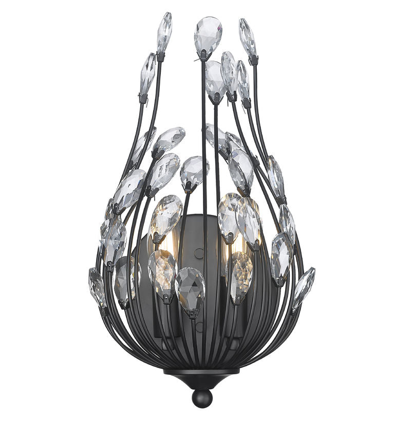 Z-Lite Wall Sconce Gabriella Matte Black - Lighting House Orillia