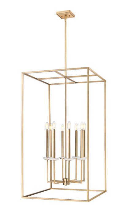 Z-Lite Gaultier Chandelier 8-Light Tall Modern Gold