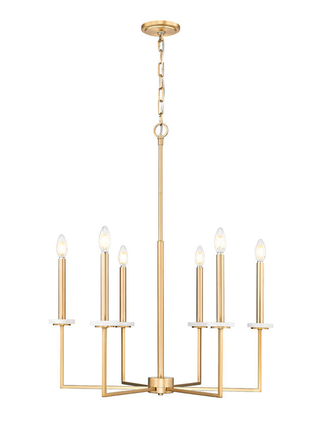Z-Lite Gaultier Chandelier 6-Light Modern Gold