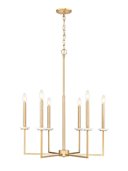 Z-Lite Gaultier Chandelier 6-Light Modern Gold