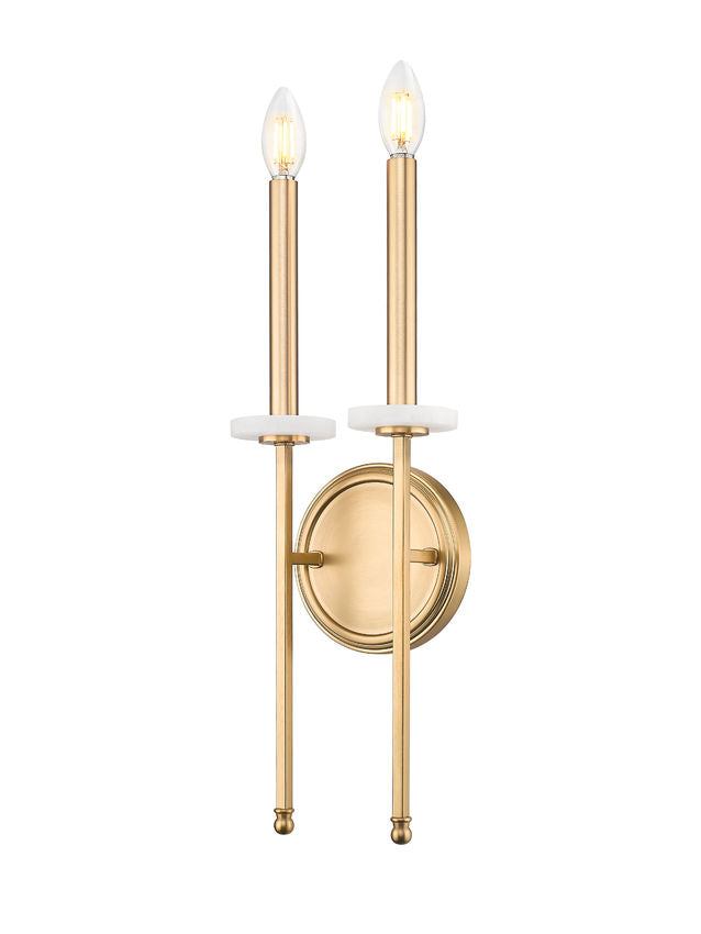Z-Lite Gaultier Wall Sconce 2-Light Modern Gold