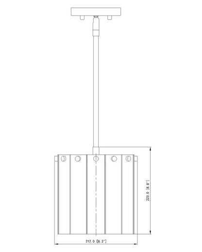 Z-Lite Glacier 1-Light Pendant Ice Glass Detail