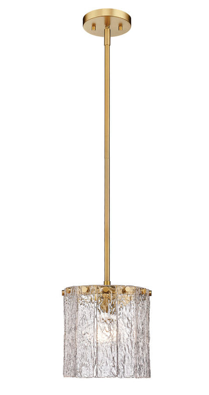 Z-Lite Glacier 1-Light Pendant Modern Gold