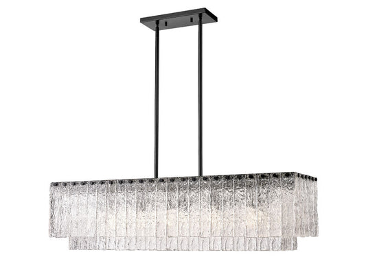 Z-Lite Glacier Linear Chandelier Matte Black | Lighting House Orillia