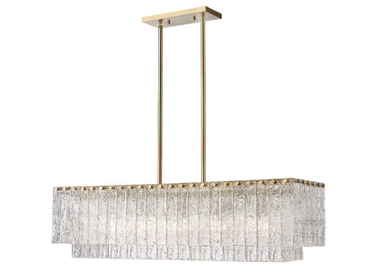 Z-Lite Glacier Linear Chandelier Modern Gold