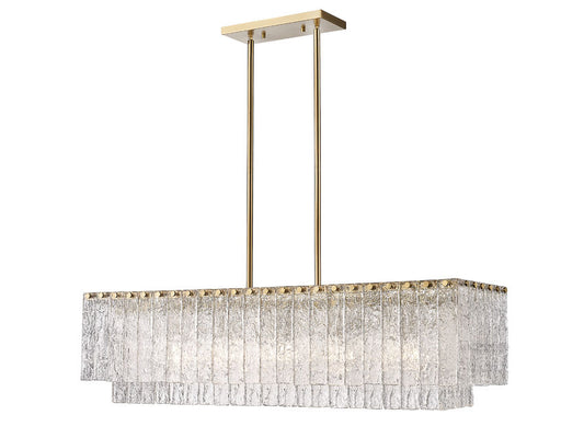 Z-Lite Glacier Linear Chandelier Modern Gold
