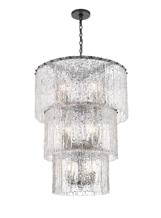 Z-Lite Glacier Chandelier Foyer Interior Lifestyle
