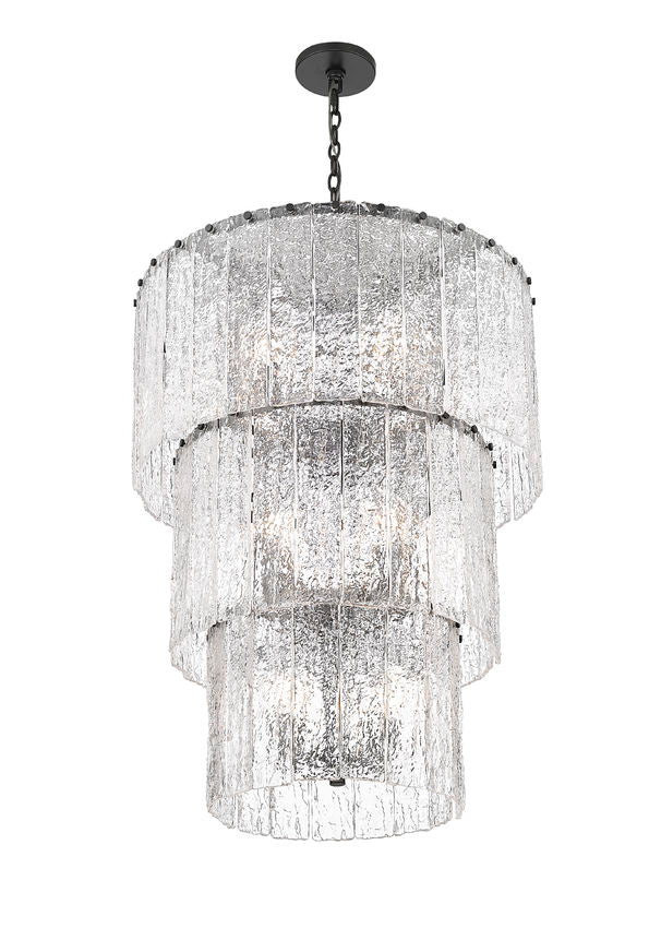 Z-Lite Glacier Chandelier Staircase Interior Lifestyle