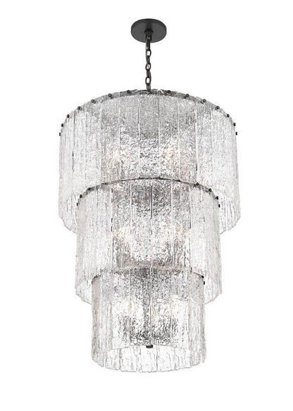 Z-Lite Glacier Chandelier Staircase Interior Lifestyle