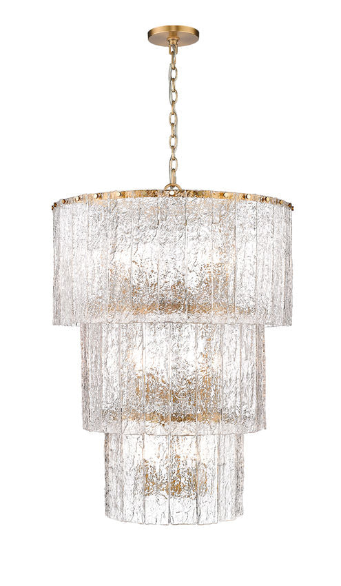 Z-Lite Glacier Chandelier 12-Light Modern Gold