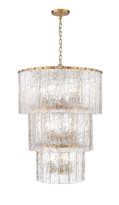 Z-Lite Glacier Chandelier 12-Light Modern Gold