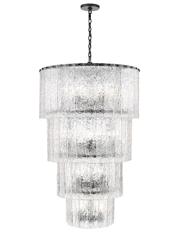 Z-Lite Glacier Chandelier 18-Light Matte Black
