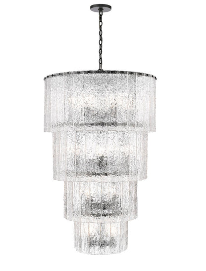Z-Lite Glacier Chandelier 18-Light Matte Black