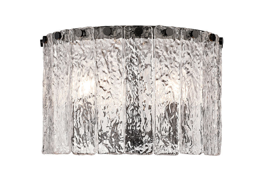 Z-Lite Glacier Flush Mount 3-Light Matte Black | Lighting House Orillia