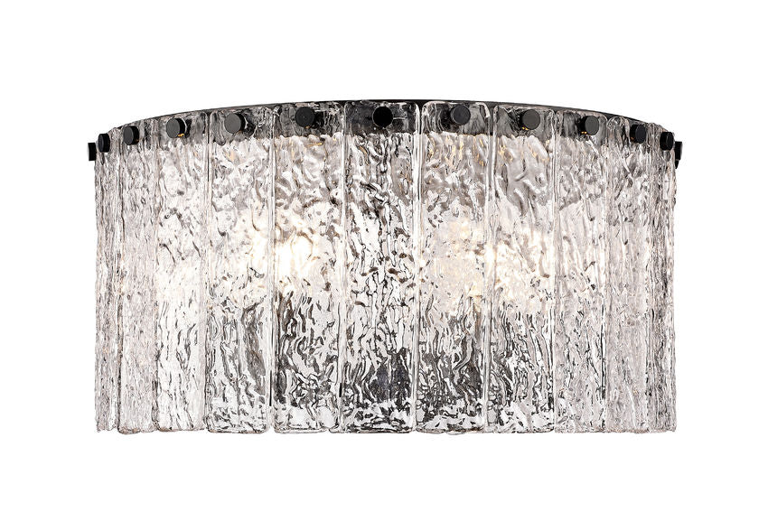Z-Lite Glacier Flush Mount 5-Light Matte Black