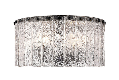 Z-Lite Glacier Flush Mount 5-Light Matte Black