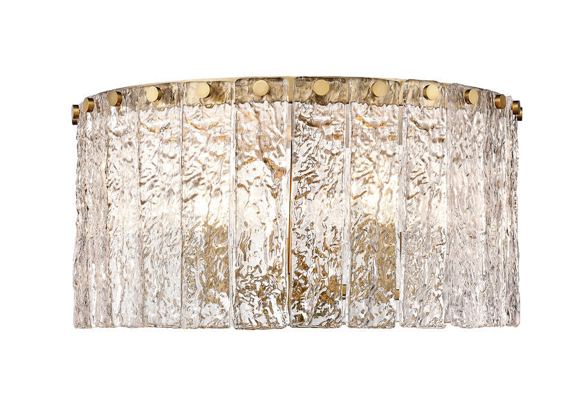 Z-Lite Glacier Flush Mount 5-Light Modern Gold