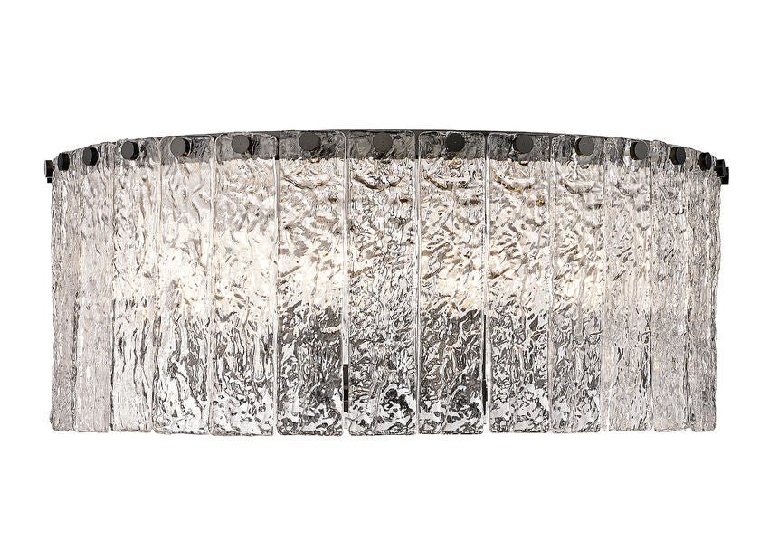Z-Lite Glacier Flush Mount 8-Light Matte Black
