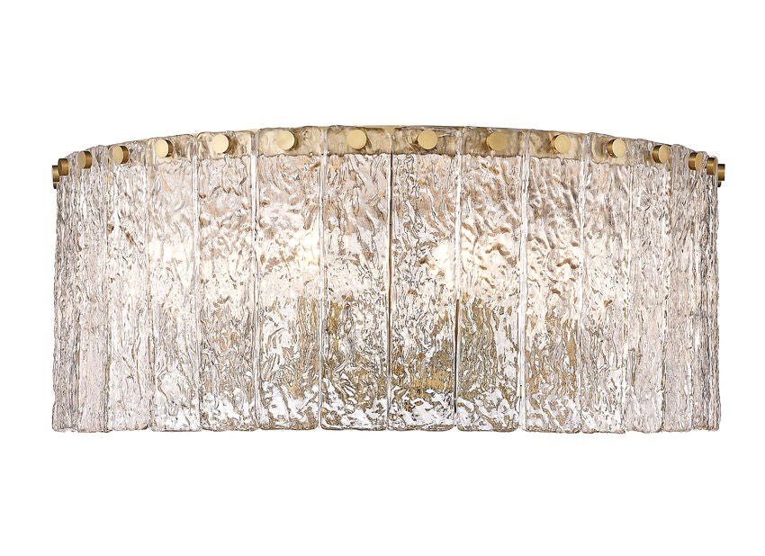 Z-Lite Glacier Flush Mount 8-Light Modern Gold