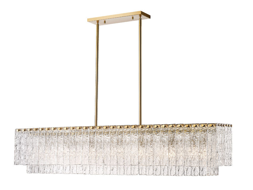 Z-Lite Glacier 53 Inch Linear Chandelier Modern Gold