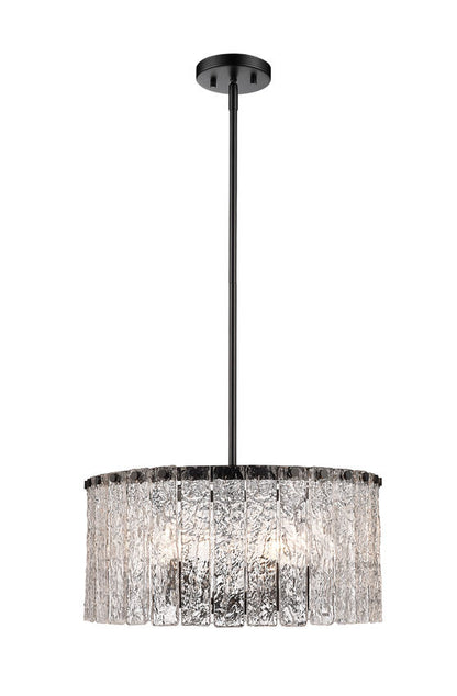 Z-Lite Glacier Pendant 5-Light Matte Black
