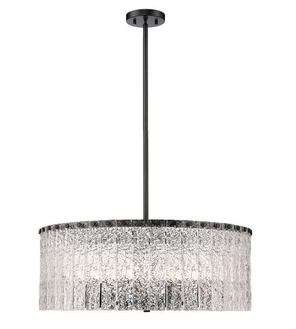 Z-Lite Glacier Pendant 10-Light Matte Black
