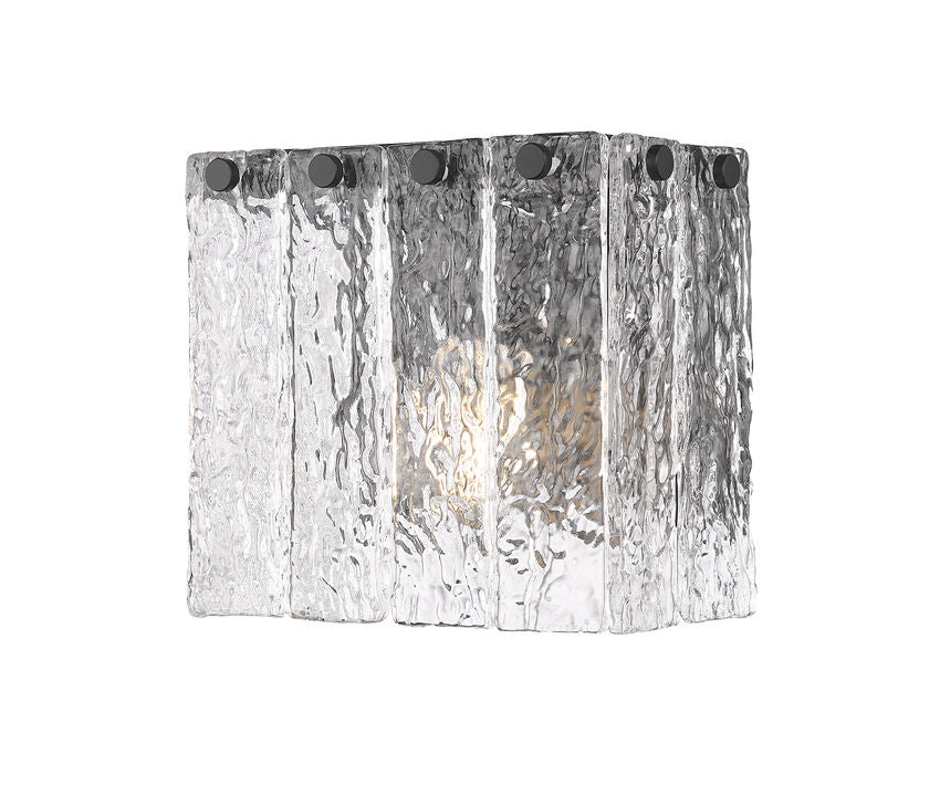 Z-Lite Glacier Wall Sconce 1-Light Matte Black