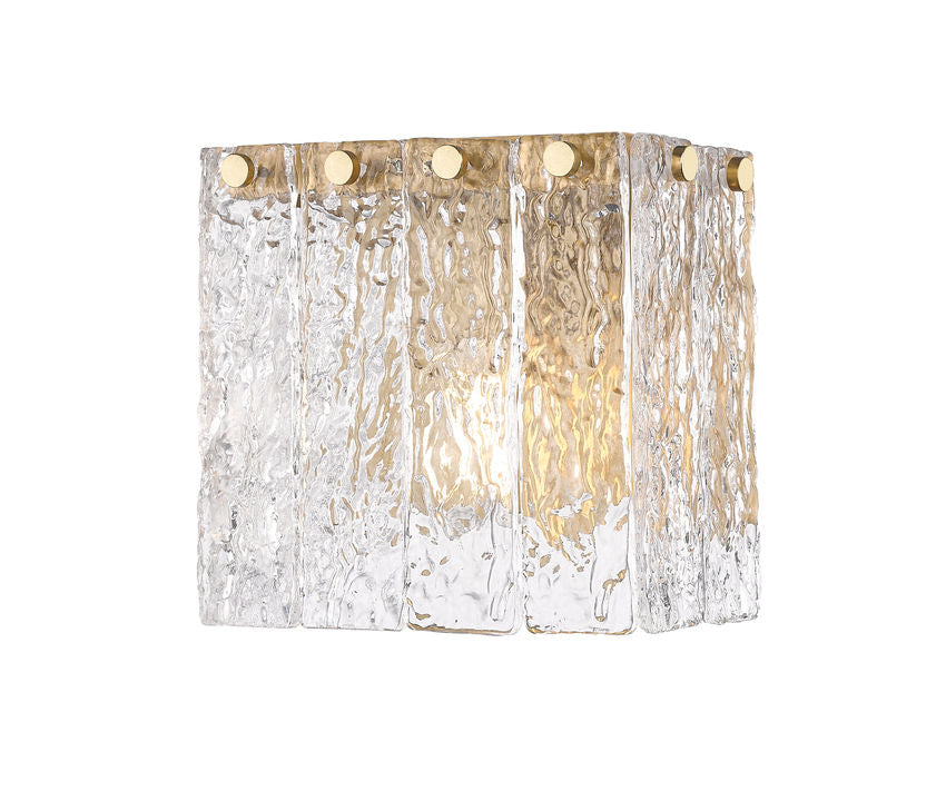 Z-Lite Glacier Wall Sconce 1-Light Modern Gold