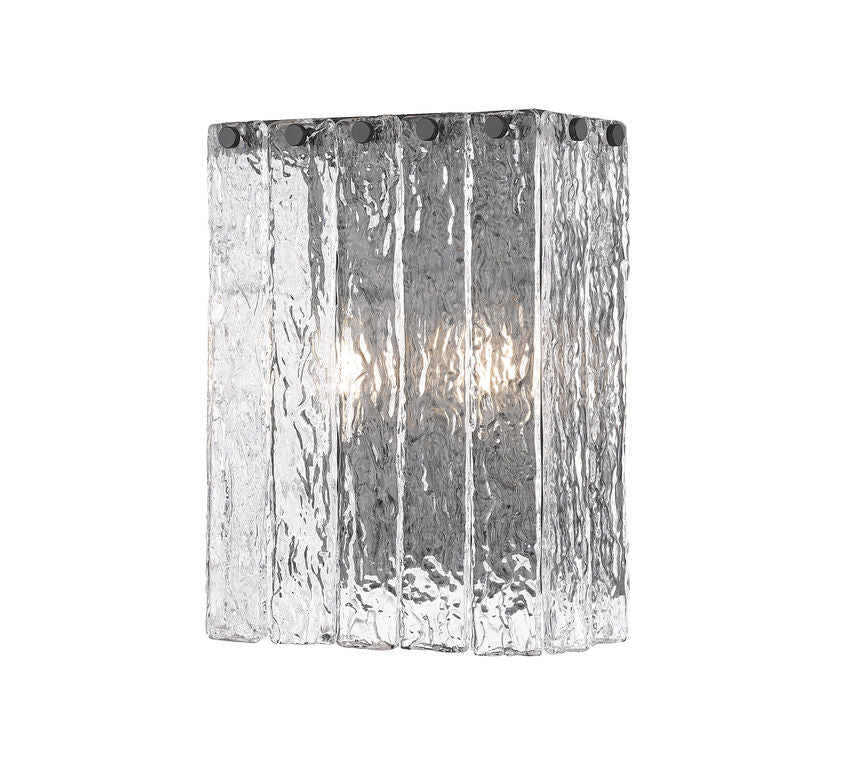 Z-Lite Glacier Wall Sconce 2-Light Matte Black