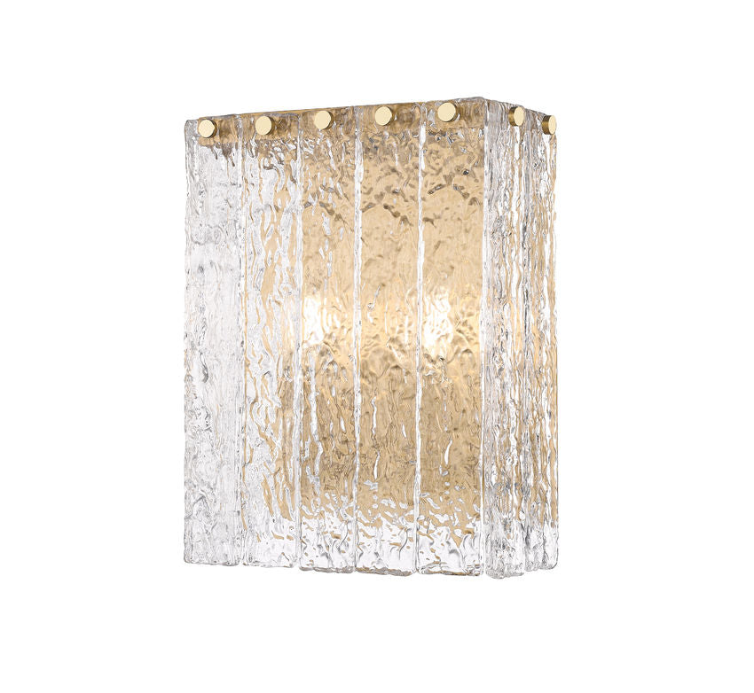 Z-Lite Glacier Wall Sconce 2-Light Modern Gold
