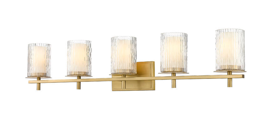 Z-Lite Grayson Vanity Light 5-Light Modern Gold