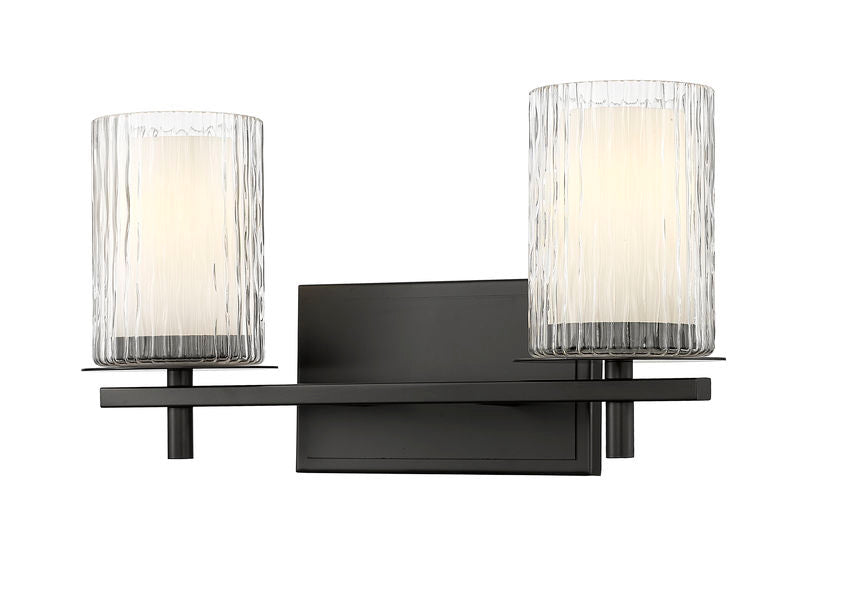 Z-Lite Grayson Vanity Light 2-Light Matte Black