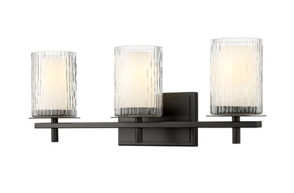 Z-Lite Grayson Vanity Light 3-Light Matte Black
