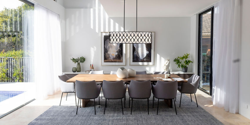 Z-Lite Harden Linear Chandelier Fabric Shade Detail | Lighting House Orillia