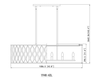 Z-Lite Harden Linear Chandelier Dimensions | Lighting House Orillia