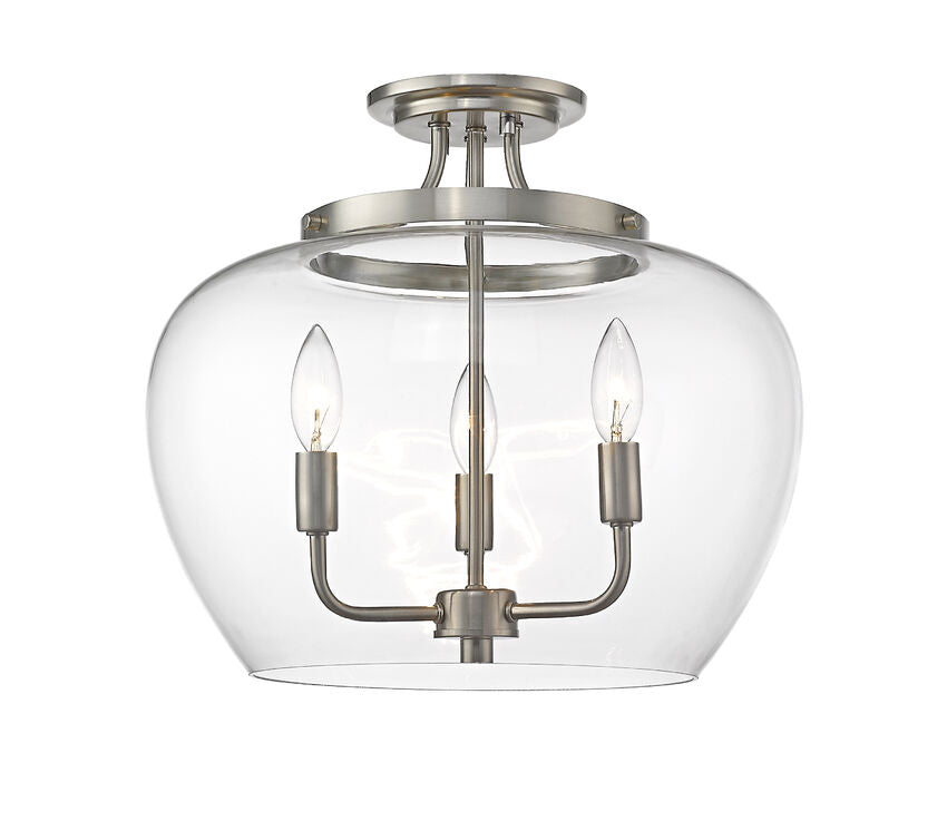 Z-Lite Joliet Semi-Flush Mount Brushed Nickel | Lighting House Orillia