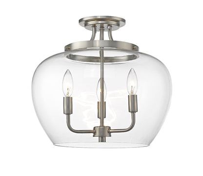 Z-Lite Joliet Semi-Flush Mount Brushed Nickel | Lighting House Orillia