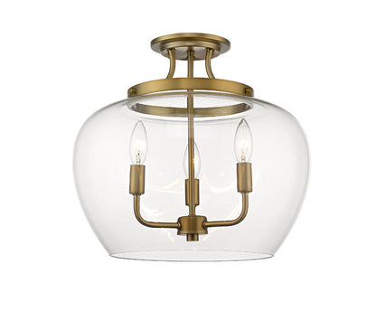 Z-Lite Joliet Semi-Flush Mount Olde Brass