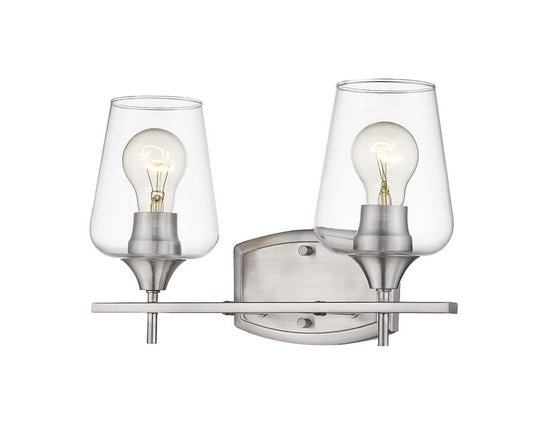 Z-Lite Joliet Vanity Light 2-Light Brushed Nickel | Lighting House Orillia