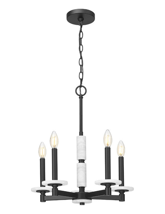 Z-Lite Kaden Chandelier 5-Light Matte Black | Lighting House Orillia