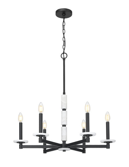 Z-Lite Kaden Chandelier 6-Light Matte Black | Lighting House Orillia