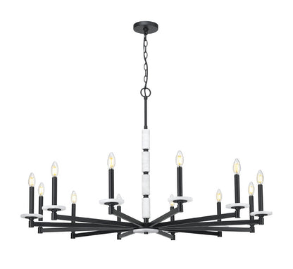 Z-Lite Kaden Chandelier 12-Light Matte Black | Lighting House Orillia